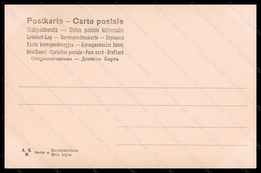 Artist Signed W. Braun Lady Parrot Art Nouveau TEARED postcard VK6699 – retro