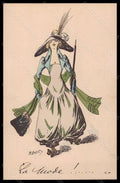 Artist Signed Roberty Fashion Glamour Lady Mode serie 32 CREASED postcard VK6701 – fronte
