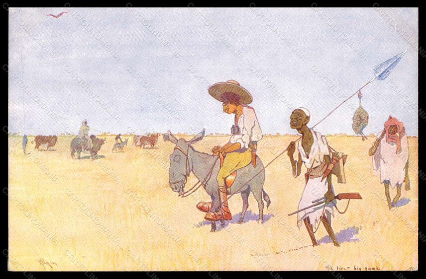 Artist Signed R. Pick Donkey Savannah BKWI serie 954-7 postcard VK6705 – fronte