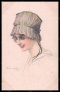 Artist Signed Bompard Fashion Glamour Lady serie 914-6 postcard VK6715 – fronte