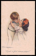 Artist Signed Illustratori Bompard Children Kissing serie 920-2 postcard VK6722 – fronte