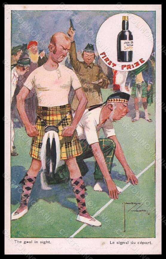 Artist Signed L. Wood Scottish Men The Goal in Sight Comic serie 1757pc VK6733 – fronte