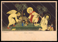 Artist Signed Resignani Christmas Nativity Scene Angel Baby Jesus FG pc VK6737 – fronte