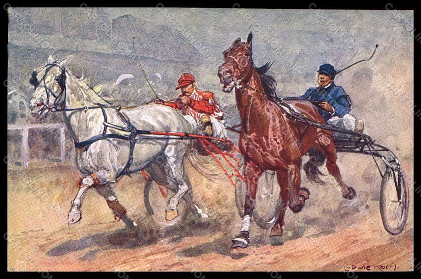 Artist Signed Ludwig Koch Horse Racing Sport Pferd BKWI serie 473-1 pc VK6763 – fronte