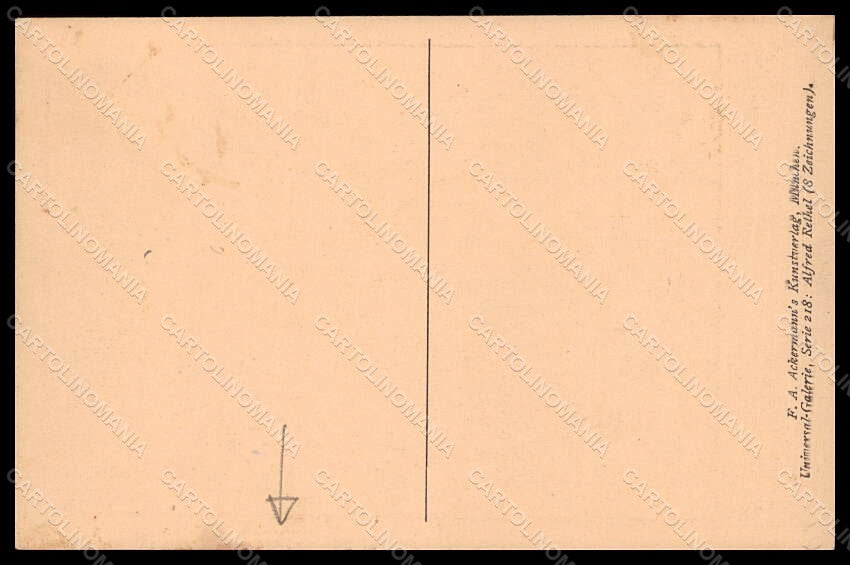 Artist Signed A. Rethel Death Skeleton Horse Ackermann 218 RESTOIRED pc VK6775 – retro
