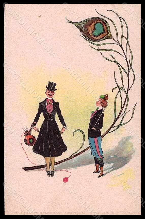 Artist Signed Starcke Lady Man Art Nouveau Theo Stroefer 75 postcard VK6782 – fronte