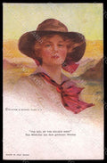 Artist Signed P. Boileau Lady Golden West Reinthal 755 postcard VK6801 – fronte
