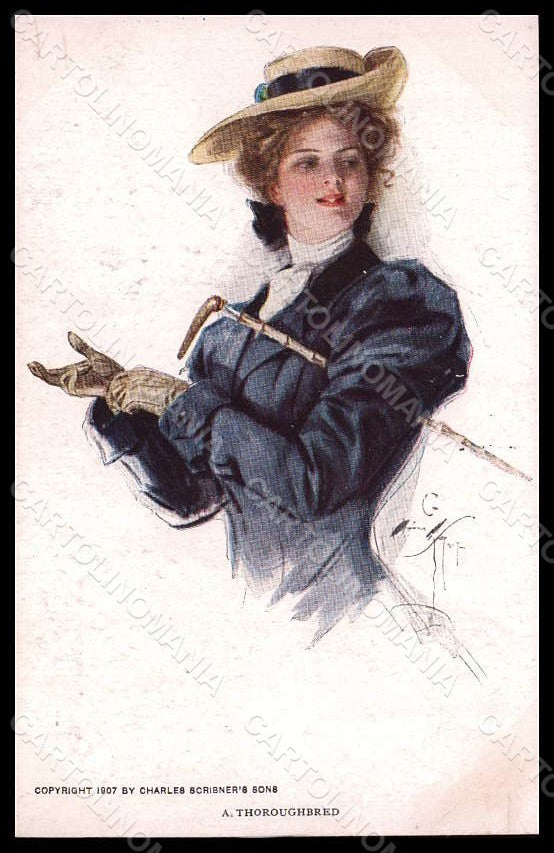 Artist Signed Fisher Lady Mode A Thoroughbred Reinthal CORNER CREASED pc VK6816 – fronte