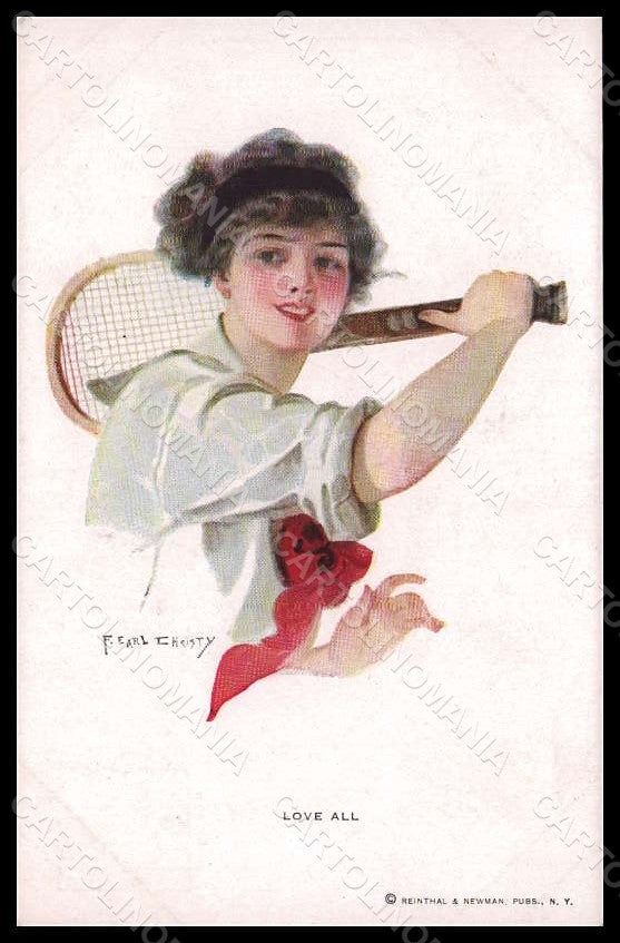 Artist Signed F. Earl Christy Love All Tennis Sport Reinthal 173 pc VK6823 – fronte
