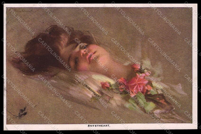 Artist Signed Illustratori Boileau Lady Sweetheart Reinthal postcard VK6830 – fronte