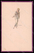 Artist Signed Illustratori Lenhart Lady Pajamas serie 2 postcard VK6845 – fronte
