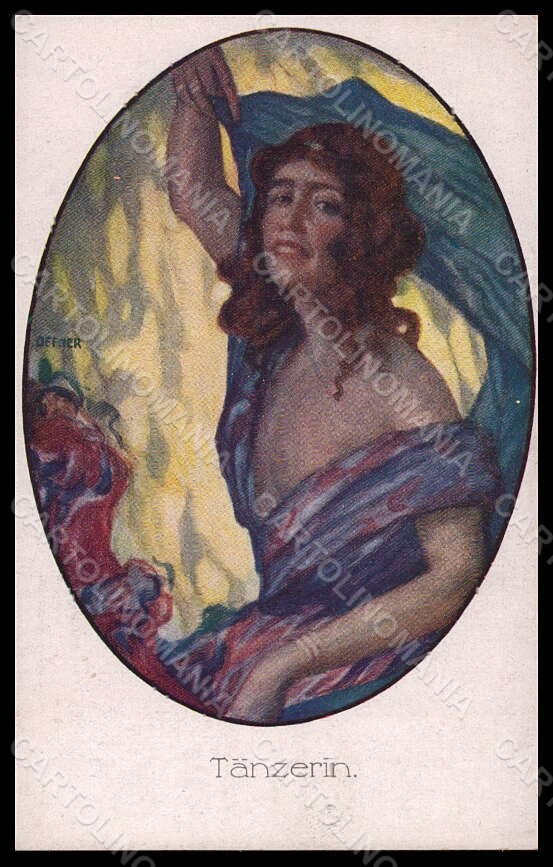 Artist Signed Illustratori A. Offner Lady Tanzerin serie 508-5 postcard VK6855 – fronte