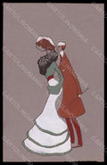 Artist Signed Lady Couple Hand Painted Favorit KViB 12-45 ABRADED pc VK6857 – fronte