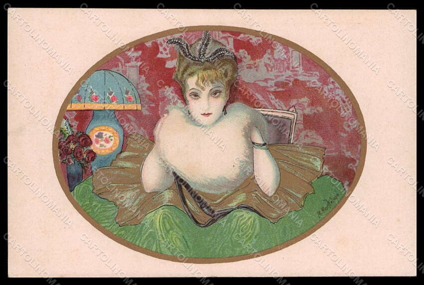 Artist Signed Illustratori Montedoro Lady Art Deco serie A-2 postcard VK6867 – fronte