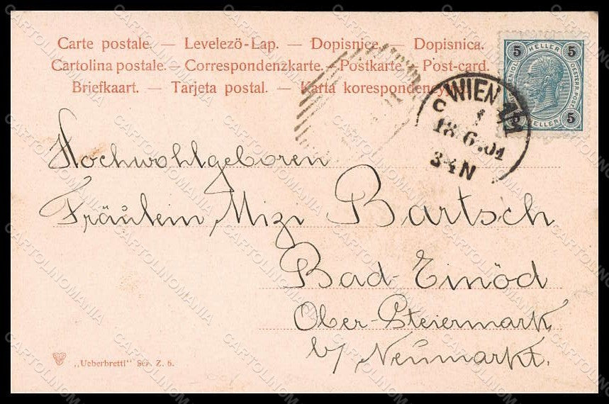 Artist Signed Lady Art Nouveau Ueberbrettl serie Z-6 postcard VK6873 – retro