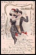 Artist Signed Lady Art Nouveau Dance Carnival Ueberbrettl serie Z-4pc VK6874 – fronte
