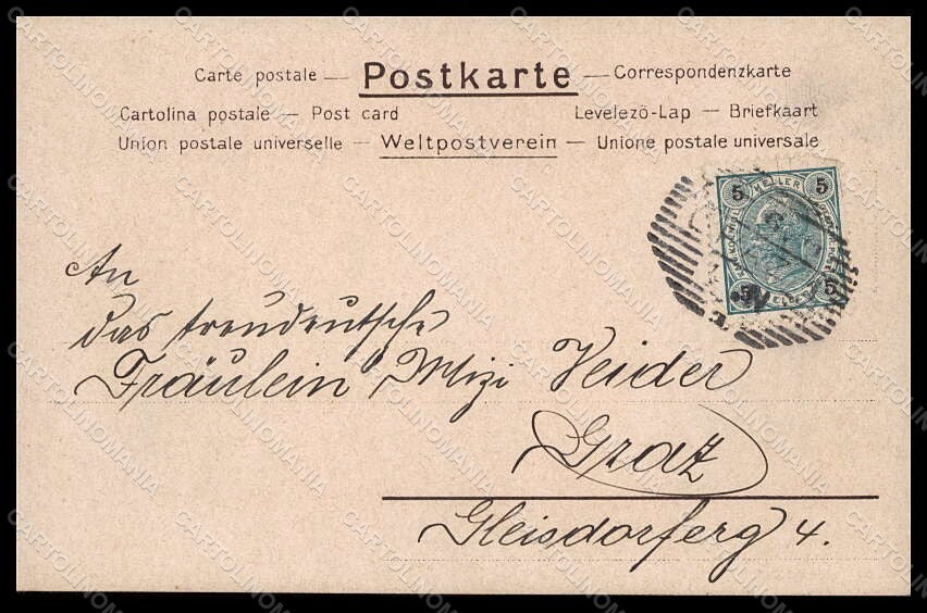 Artist Signed POM ? Man Deutsche Volkslieder Litho serie 13 postcard VK6877 – retro