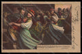 Artist Signed POM ? Dancing Couple Deutsche Volkslieder Litho postcard VK6878 – fronte