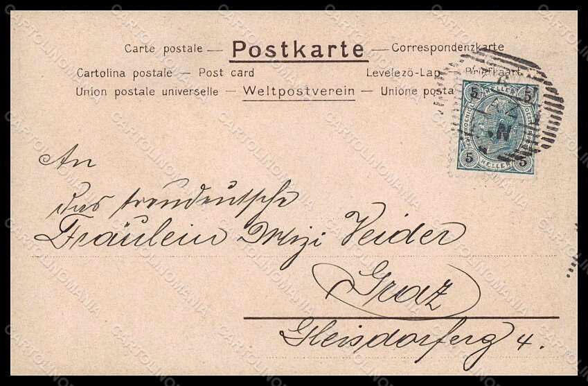 Artist Signed POM ? Dancing Couple Deutsche Volkslieder Litho postcard VK6878 – retro