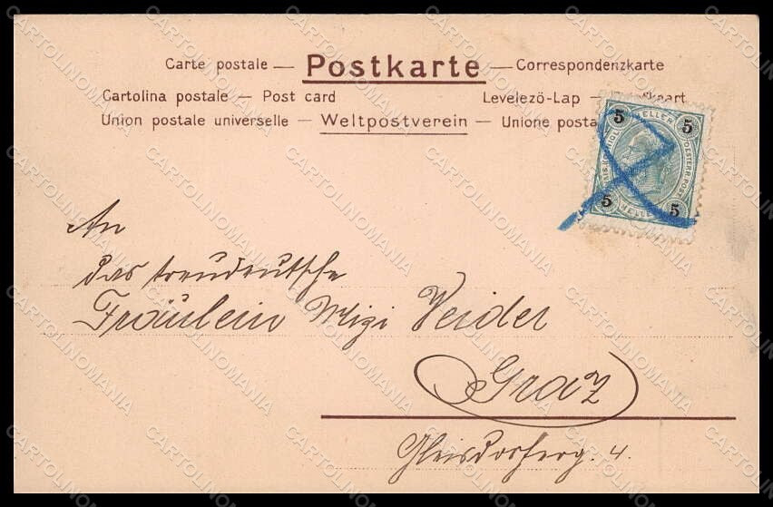 Artist Signed POM ? Lady Deutsche Volkslieder Litho serie 13 postcard VK6879 – retro