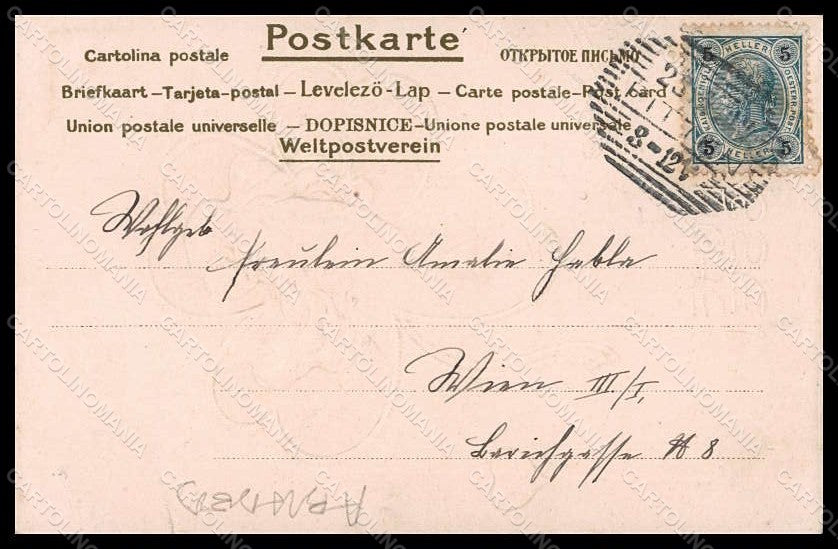 Artist Signed Illustratori Jozsa Lady Art Nouveau Relief ABRADED postcard VK6884 – retro