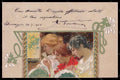 Artist Signed Illustratori Tafuri Lady Art Nouveau Embroider postcard VK6890 – fronte