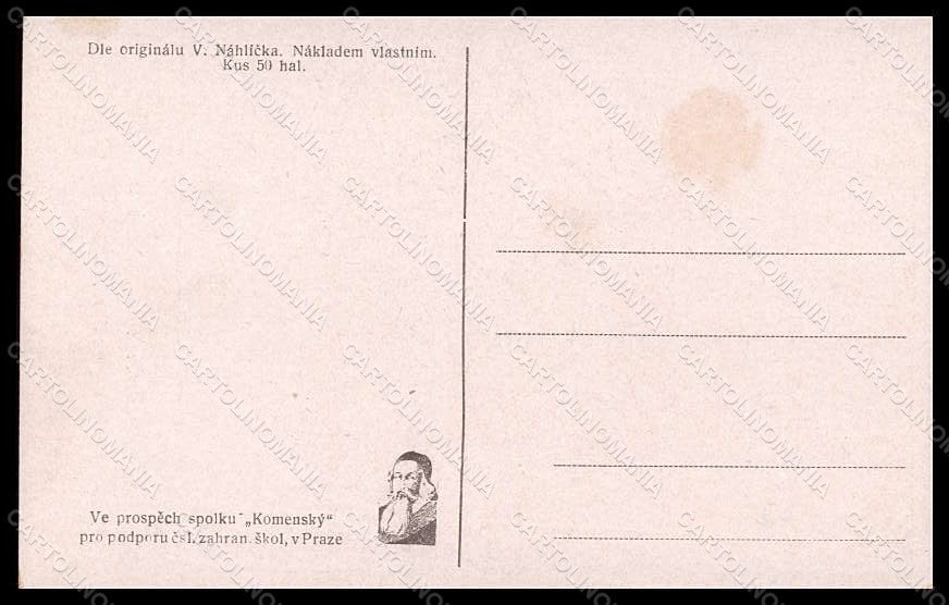 Artist Signed Nahlicka Romantic Couple Christmas Tree postcard VK6911 – retro