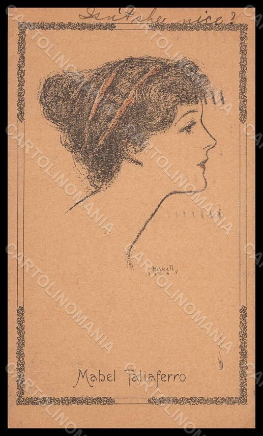 Artist Signed Illustratori Haskell Lady Actress Mabel Taliaferro postcard VK6921 – fronte