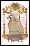 Artist Signed Illustratori A. Patek Couple Christmas Mistletoe postcard VK6922 – fronte