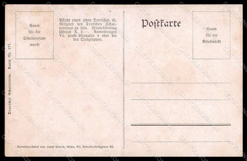 Artist Signed V. Preen Couple Salzburger Deutscher Schulverein 277pc VK6934 – retro