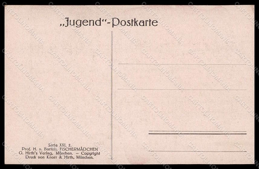 Artist Signed Illustratori Lady Bartels Jugend serie XXI-2 postcard VK6938 – retro