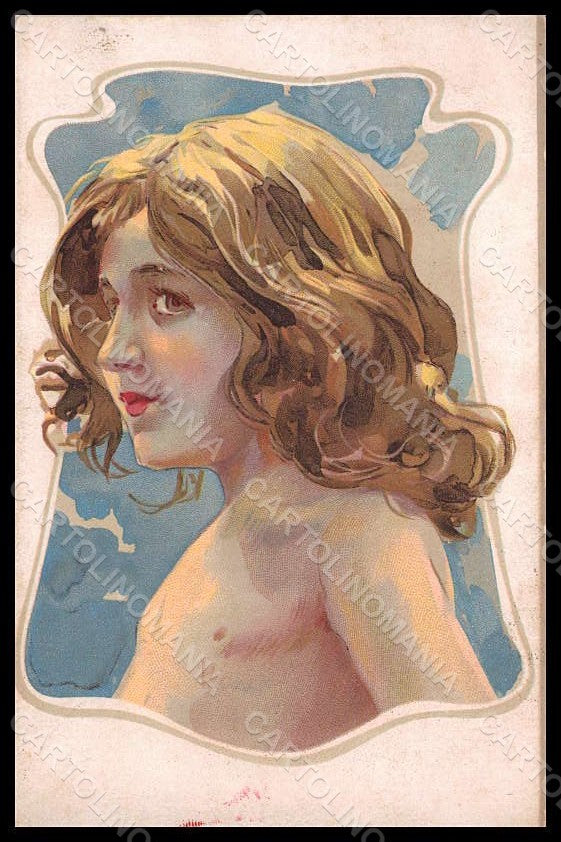 Artist Signed Illustratori Girl Art Nouveau postcard VK6943 – fronte