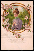 Artist Signed Illustratori Lady Art Nouveau serie 4906 ABRADED postcard VK6944 – fronte