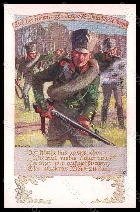 Artist Signed K. A. Wilke Military Soldier Deutscher Wehrverein pc VK6949 – fronte