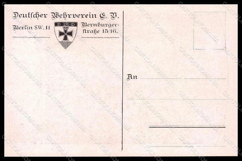 Artist Signed K. A. Wilke Military Soldier Deutscher Wehrverein pc VK6949 – retro