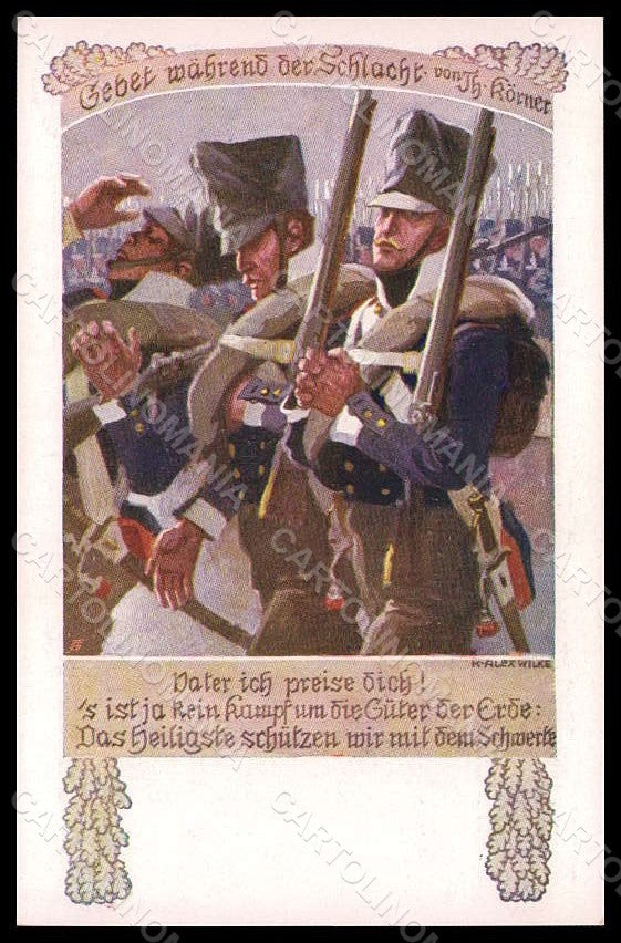 Artist Signed K. A. Wilke Military Soldier Deutscher Wehrverein pc VK6951 – fronte