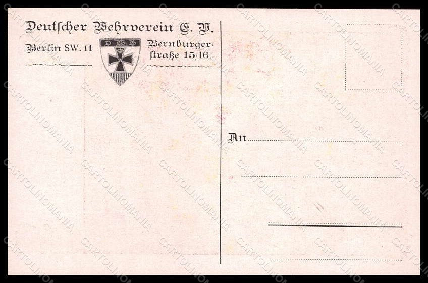 Artist Signed K. A. Wilke Military Soldier Deutscher Wehrverein pc VK6951 – retro