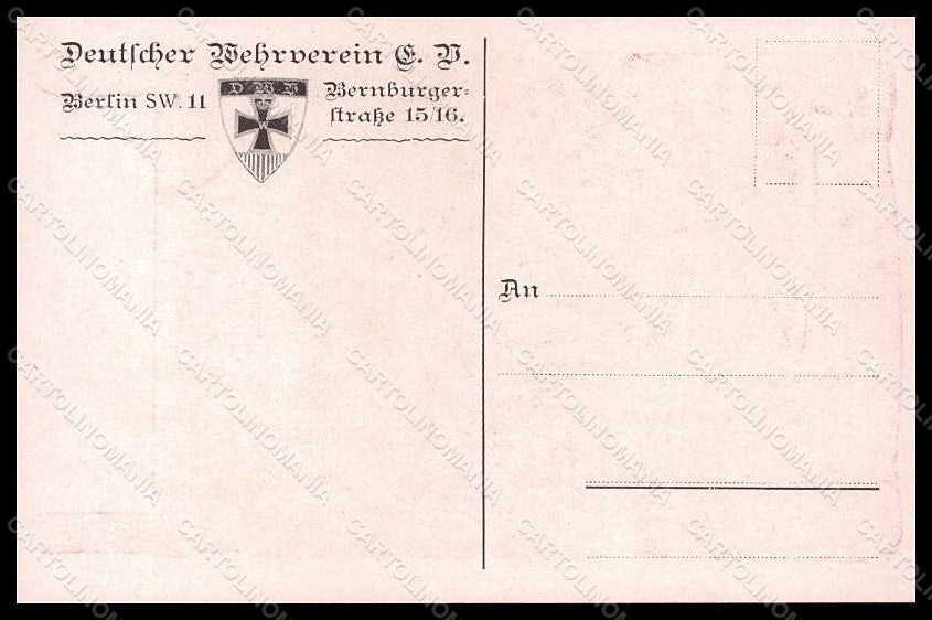 Artist Signed K. A. Wilke Military Soldier Horse Deutscher Wehrverein pc VK6952 – retro