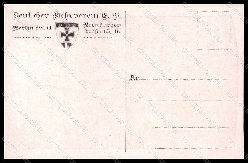 Artist Signed K. A. Wilke Military Soldier Horse Deutscher Wehrverein pc VK6953 – retro