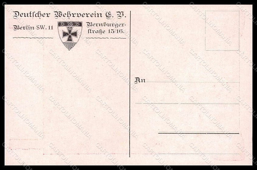 Artist Signed K. A. Wilke Military Soldier Horse Deutscher Wehrverein pc VK6956 – retro