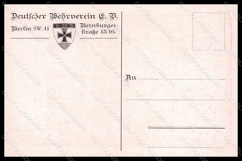 Artist Signed K. A. Wilke Military Soldier Horse Deutscher Wehrverein pc VK6957 – retro