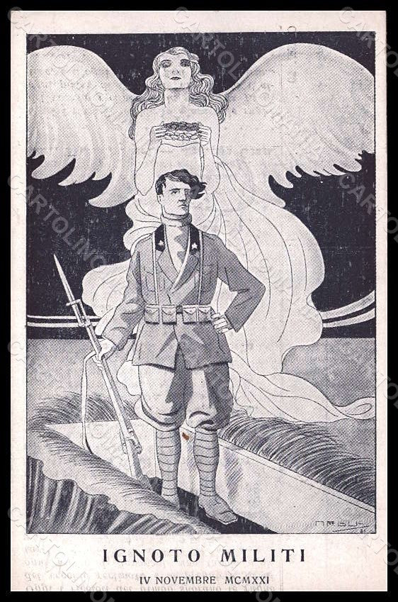 Artist Signed Argo Ignoto Militi D'Annunzio Militari Propaganda WW1 pc VK6963 – fronte