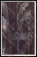 Artist Signed Zeno Diemer Cascata Varone Tenno Riva Garda TEARED postcard VK6964 – fronte