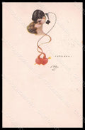 Artist Signed Illustratori Villani Kissing Couple serie 901-M postcard VK6978 – fronte