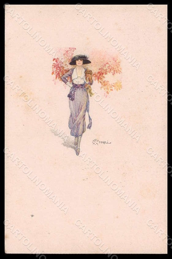 Artist Signed Terzi Glamour Lady Pekingese Dog 360M-2 CORNER CREASED pc VK6979 – fronte