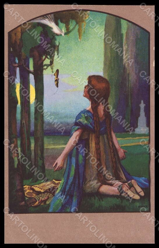 Artist Signed Bender Girl Wenau Delila serie 2008 ABRADED postcard VK6983 – fronte