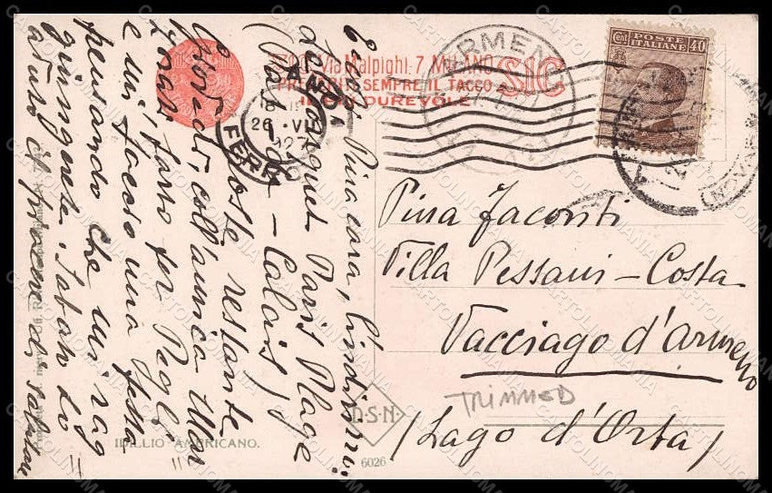Artist Signed Cenni Romantic Couple Dance serie 6026 TRIMMED postcard VK6984 – retro