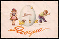 Artist Signed Illustratori Busi Children Egg Easter Degami 96 postcard VK6994 – fronte