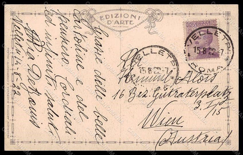Artist Signed Bertiglia Children Moon Music Sheet Bovio postcard VK6999 – retro