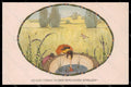 Artist Signed M. Koehler Girl Doll Garden MM Vienne 1144 CREASED postcard VK7007 – fronte